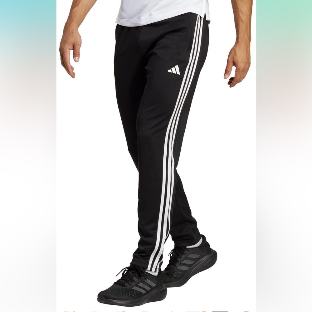 Adidas Black Sweatpants with Signature Stripes